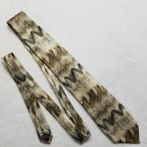 J. Garcia Tie Mens Necktie 100% Silk 61x3.75 Geometric Vtg Collection 15 Tree